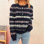 Damen gemütliche Strickjacke mit einzigartigem Weihnachtsdesign R&B