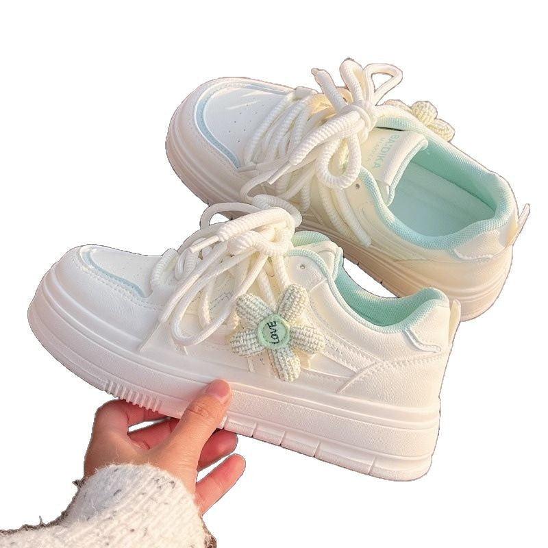 Damen Trendige Sneakers mit blumigen Akzenten und dämpfender Sohle
