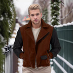 Herren modische Fleece-Kombijacke mit akzenten R&B