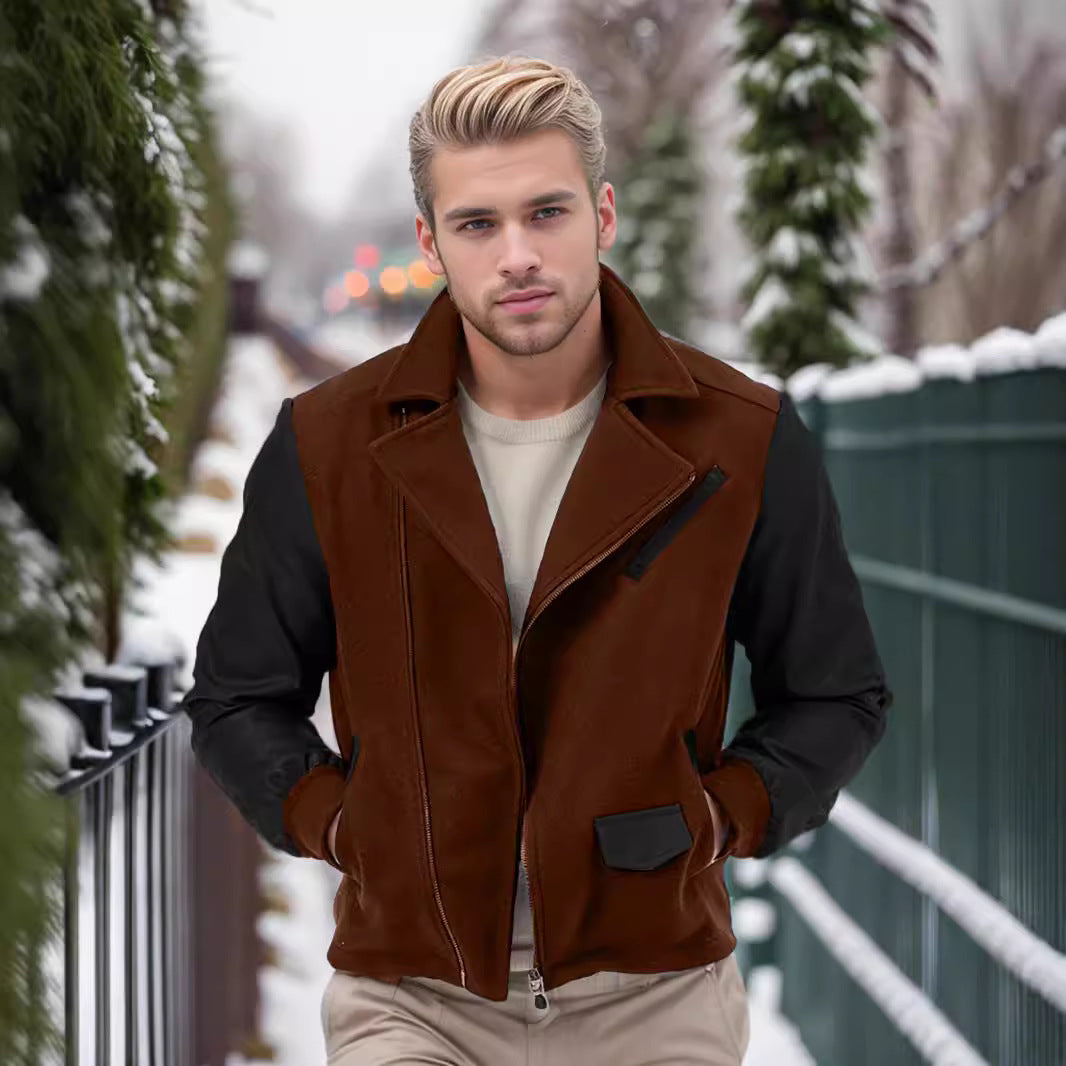 Herren modische Fleece-Kombijacke mit akzenten R&B