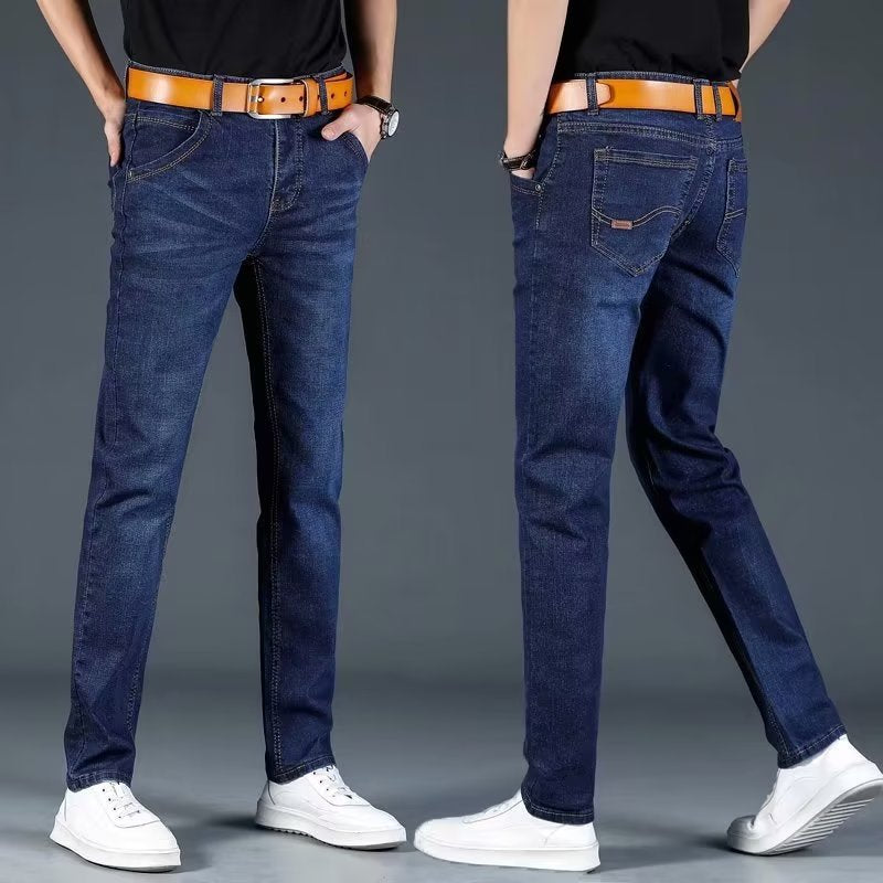 Herren Slim Fit Jeans mit flexiblem Bund und modernen Details R&B