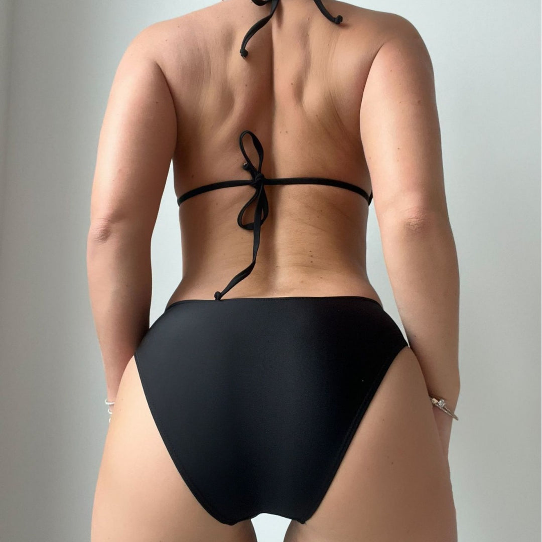Damen High-Cut Badeanzug mit transparenten Ärmeln R&B