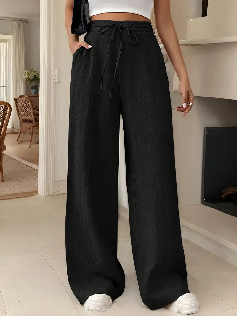Damen Weite Freizeithose mit Kordelzug R&B