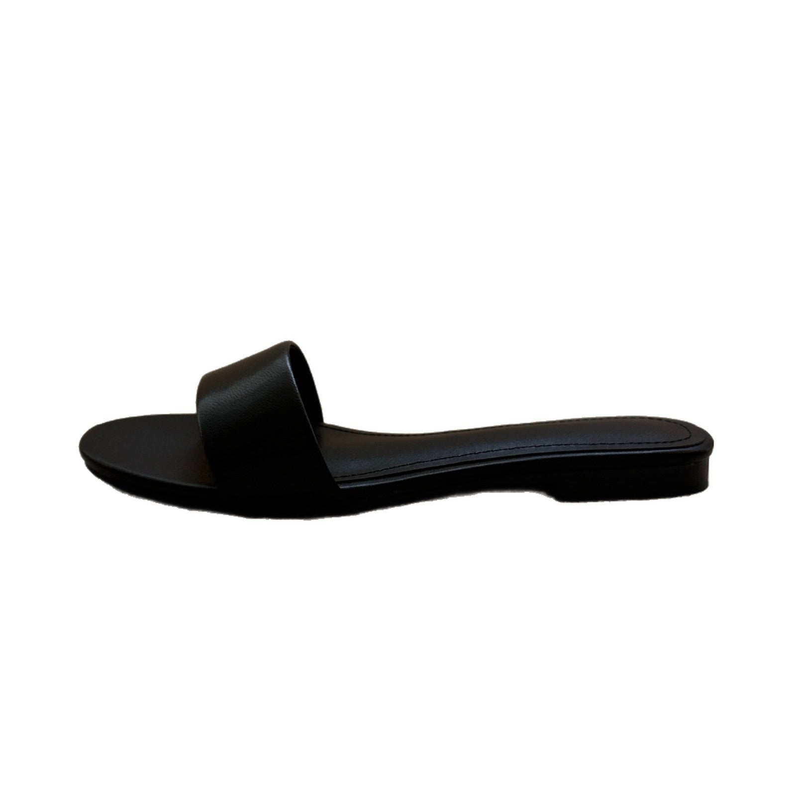 Damen Elegante Schlupfsandalen mit breitem Riemen aus hochwertigem Leder R&B