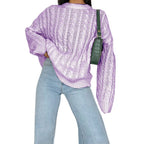 Damen Grobstrickpullover mit raffiniertem Zopfmuster aus weichem Material