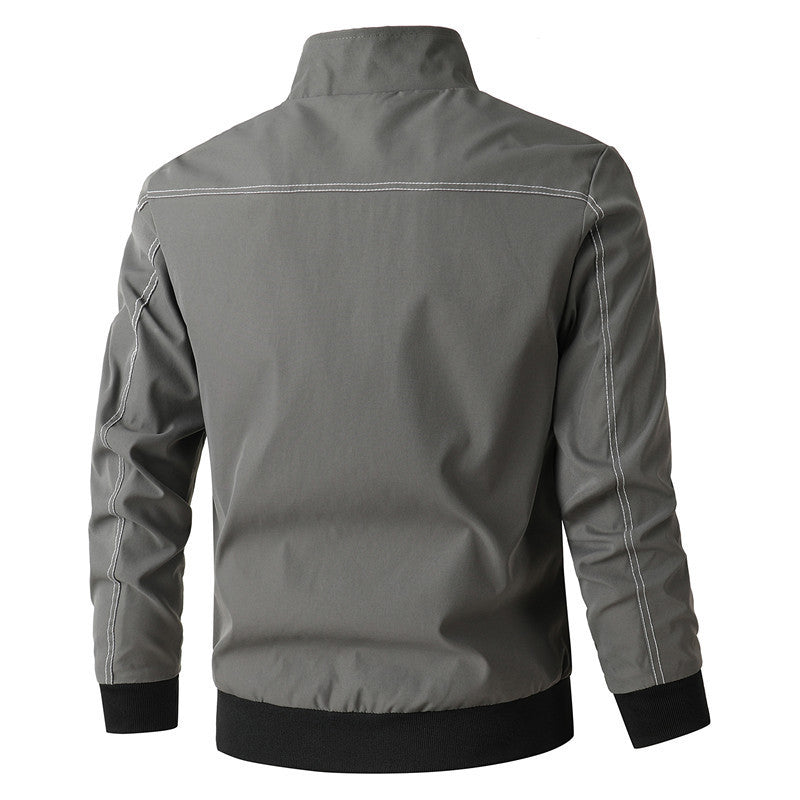Herren sportive Übergangsjacke mit elastischen Bündchen und praktischen Reißverschlusstaschen