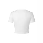 Damen Crop-T-Shirt mit stylishen Sternmotiven und figurbetontem Schnitt R&B
