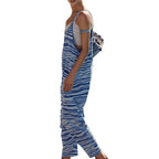 Damen Lässiger Overall mit weitem Schnitt und verspieltem Wellenmuster R&B