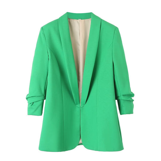 Damen Oversize Blazer ohne Verschluss R&B
