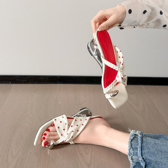 Damen modische Sandalen mit dekorativem Schleifen-Design R&B