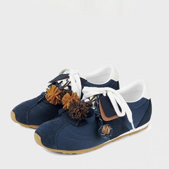 Damen modische Sneaker mit Blumenapplikationen R&B
