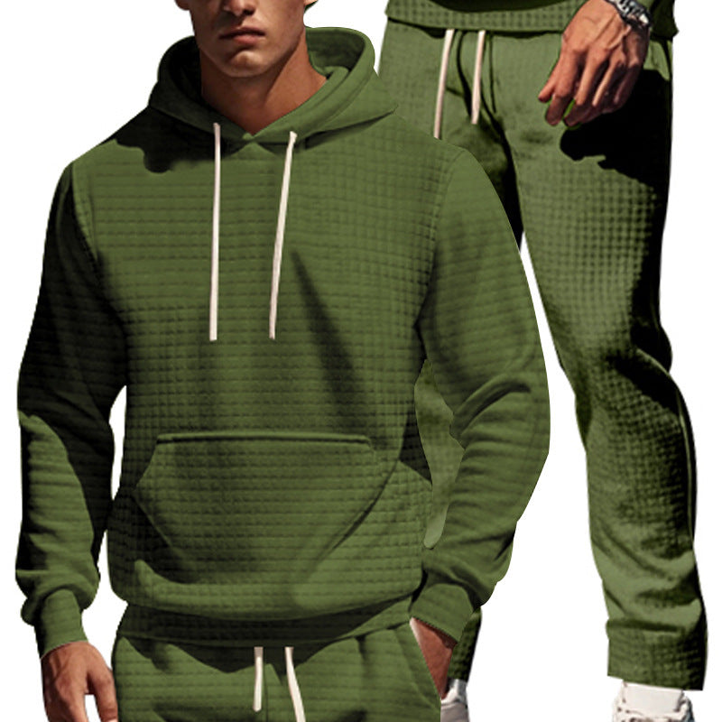 Herren lässiger Kapuzenpullover mit strukturiertem Design und praktischen Taschen R&B