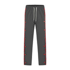 Herren Sportliche Jogginghose mit Druckknopf-Design und elastischem Bund R&B