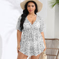 Damen Strandkleid mit stilvollem Wickeldesign R&B