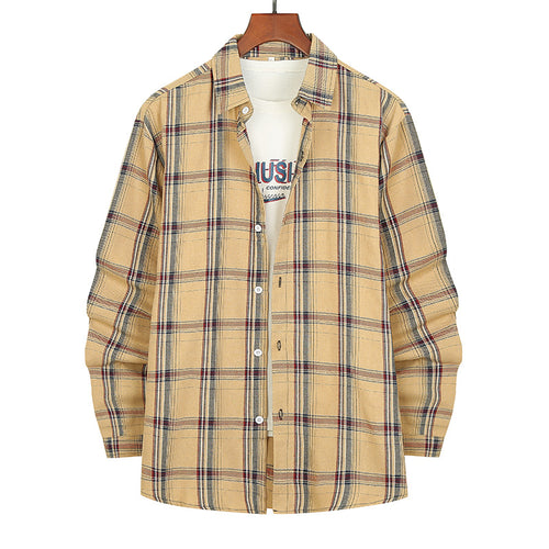Herren Flanellhemd mit modernem Karomuster und bequemer Passform R&B