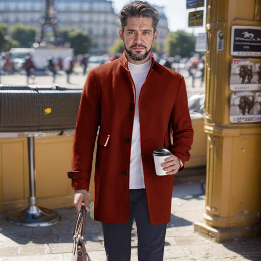 Herren modischer Freizeitmantel mit praktischen Taschen und elegantem Schnitt R&B