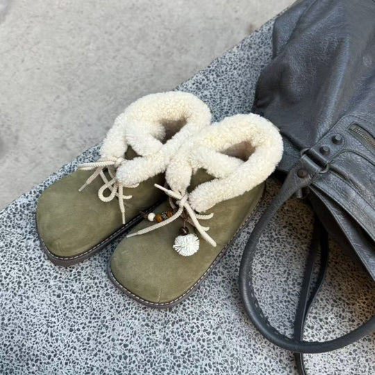 Damen Kuschelige Winterboots mit weichem Kunstfellkragen R&B