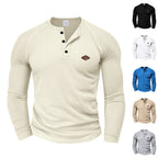 Herren Langarm Hemd mit strukturiertem GewR&Be und modischen Knopfdetails R&B