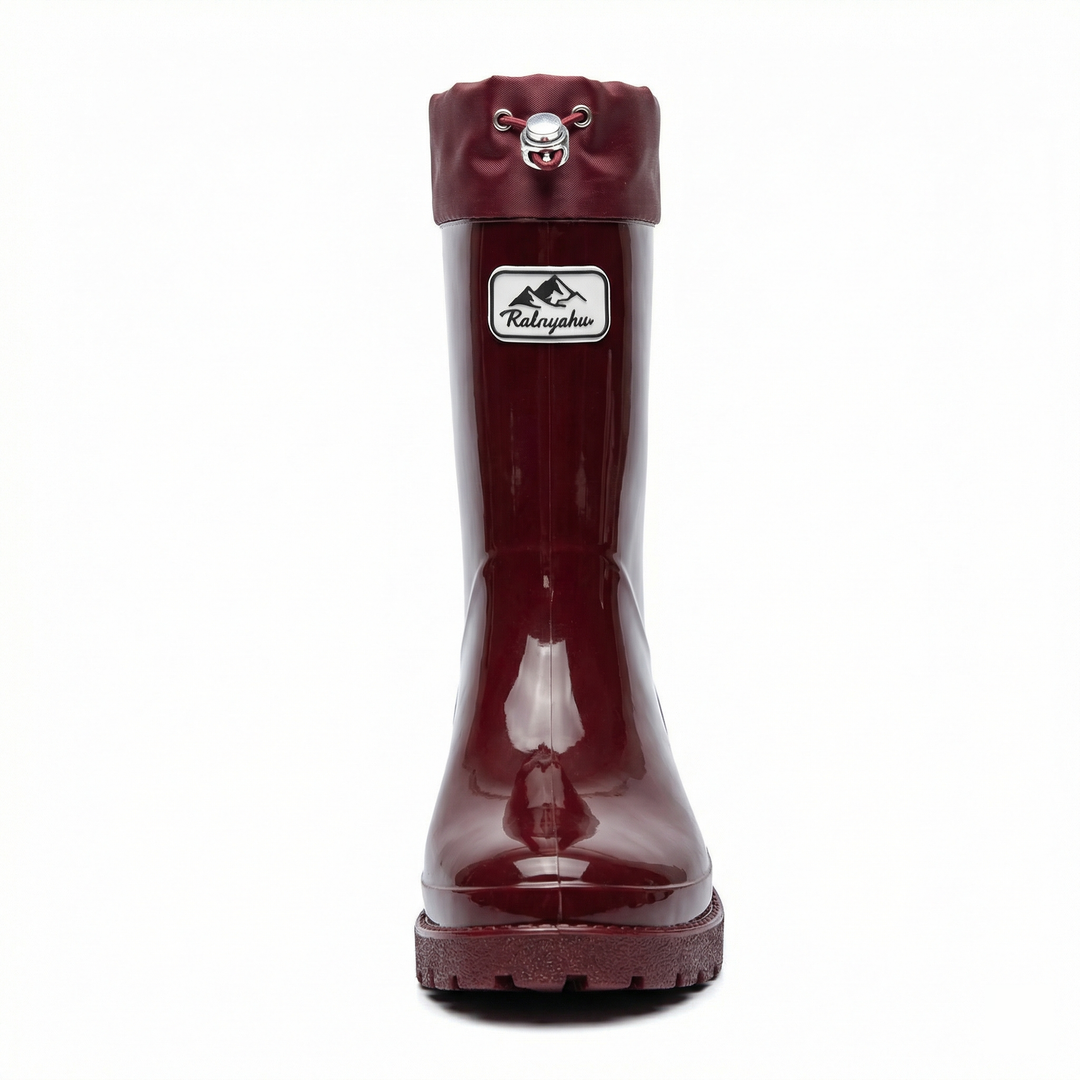 Damen Hochwertige und Stylische Gummistiefel mit Verstellbarem Schnürsystem R&B