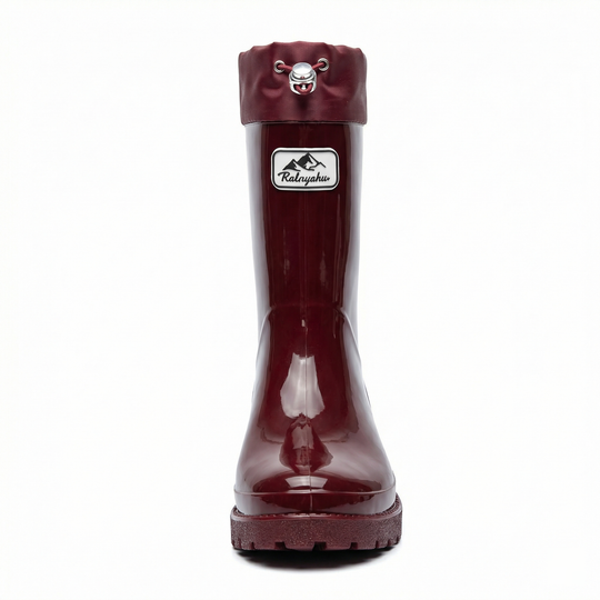 Damen Hochwertige und Stylische Gummistiefel mit Verstellbarem Schnürsystem R&B