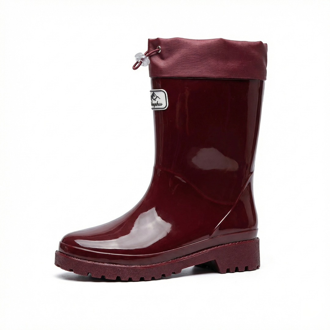 Damen Hochwertige und Stylische Gummistiefel mit Verstellbarem Schnürsystem R&B
