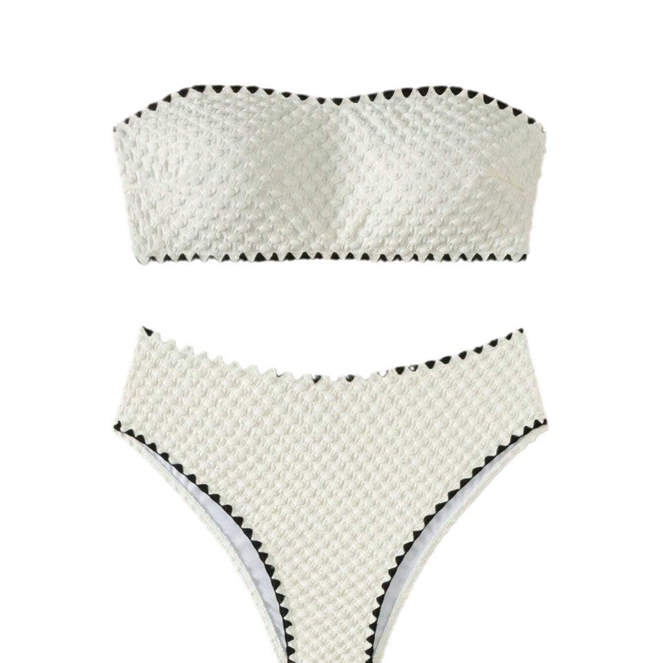 Damen Bandeau-Bikini mit strukturierter Oberfläche R&B