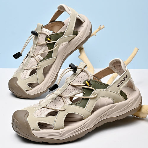 Damen Sportliche Wassersandalen mit flexibler Schnellschnürung und rutschfester Sohle R&B