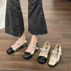 Damen elegante Mary Jane Ballerinas mit dekorativer Schnalle R&B