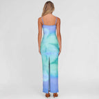 Damen Maxikleid im eleganten Fluid-Design mit feinen Spaghettiträgern R&B