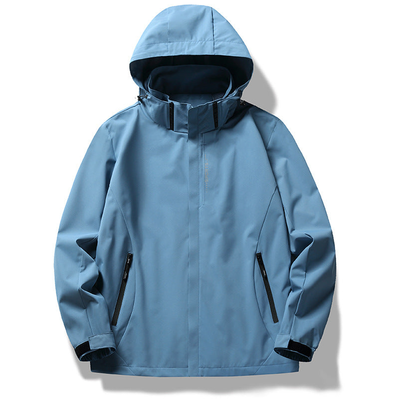 Damen wetterfeste Funktionsjacke mit verstellbarer Kapuze und atmungsaktiven Materialien R&B
