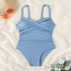 Damen Eleganter Wickelbadeanzug mit raffinierten Raffungselementen R&B
