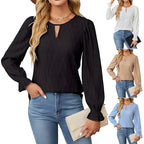 Damen Strickbluse mit dekorativen Ärmelabschlüssen R&B