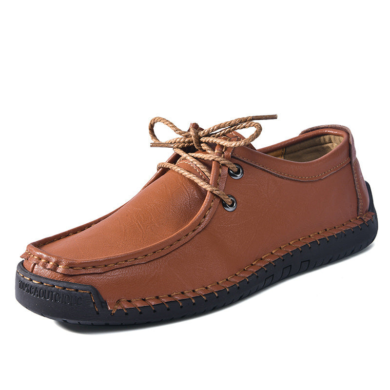 Herren Schnürschuhe im Mokassin-Stil mit rutschfester Sohle und handgenähter Verarbeitung R&B