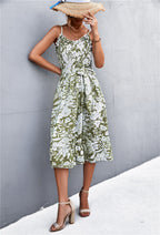 Damen Sommerkleid mit Rüschendetails und elastischem Taillenzug R&B