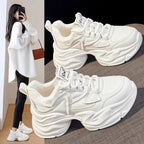 Damen modische Chunky Sneakers mit atmungsaktiver Oberflächenstruktur R&B