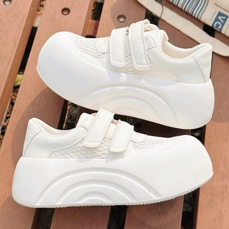 Damen Schnürsenkel Sneakers mit erhöhtem Plateau und atmungsaktiven Mesh-Einsätzen R&B