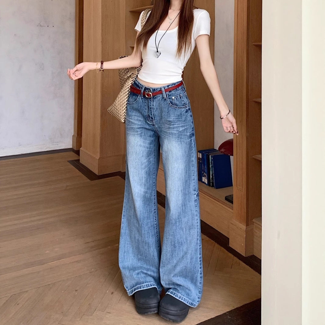 Damen weit geschnittene Jeanshose im urbanen Style R&B