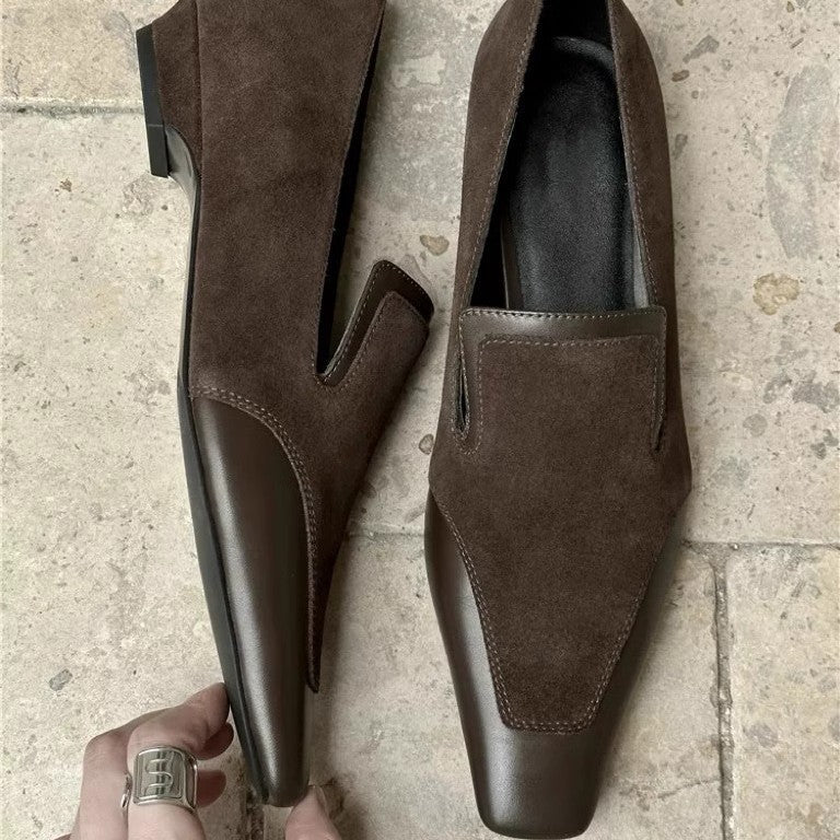 Damen edle Leder Loafers R&B