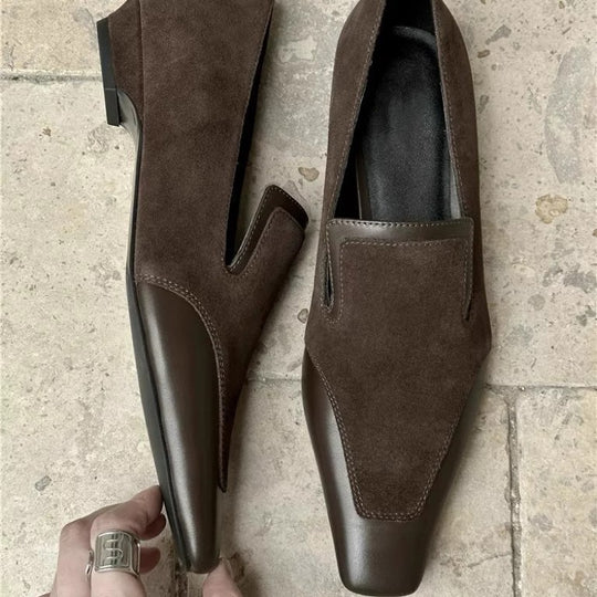 Damen edle Leder Loafers R&B
