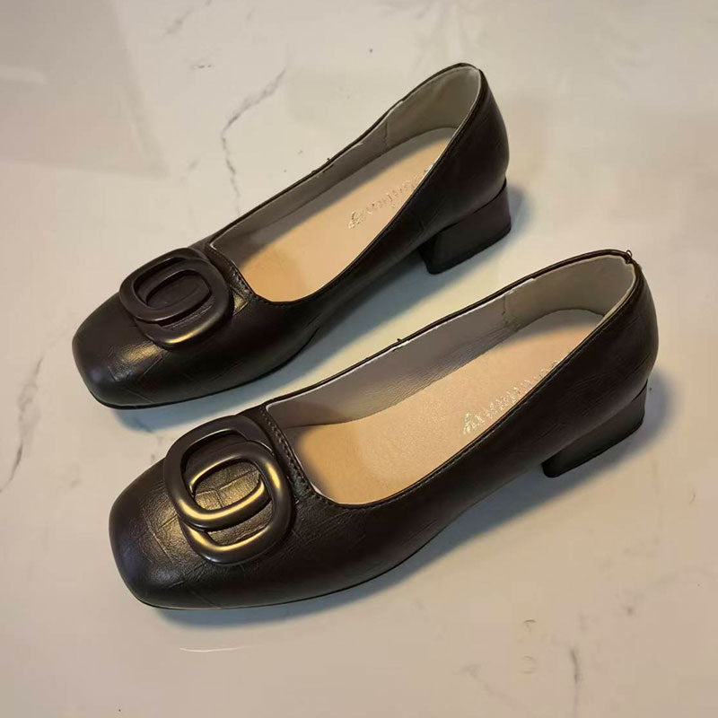 Damen elegante Pumps mit dekorativer Schnalle R&B
