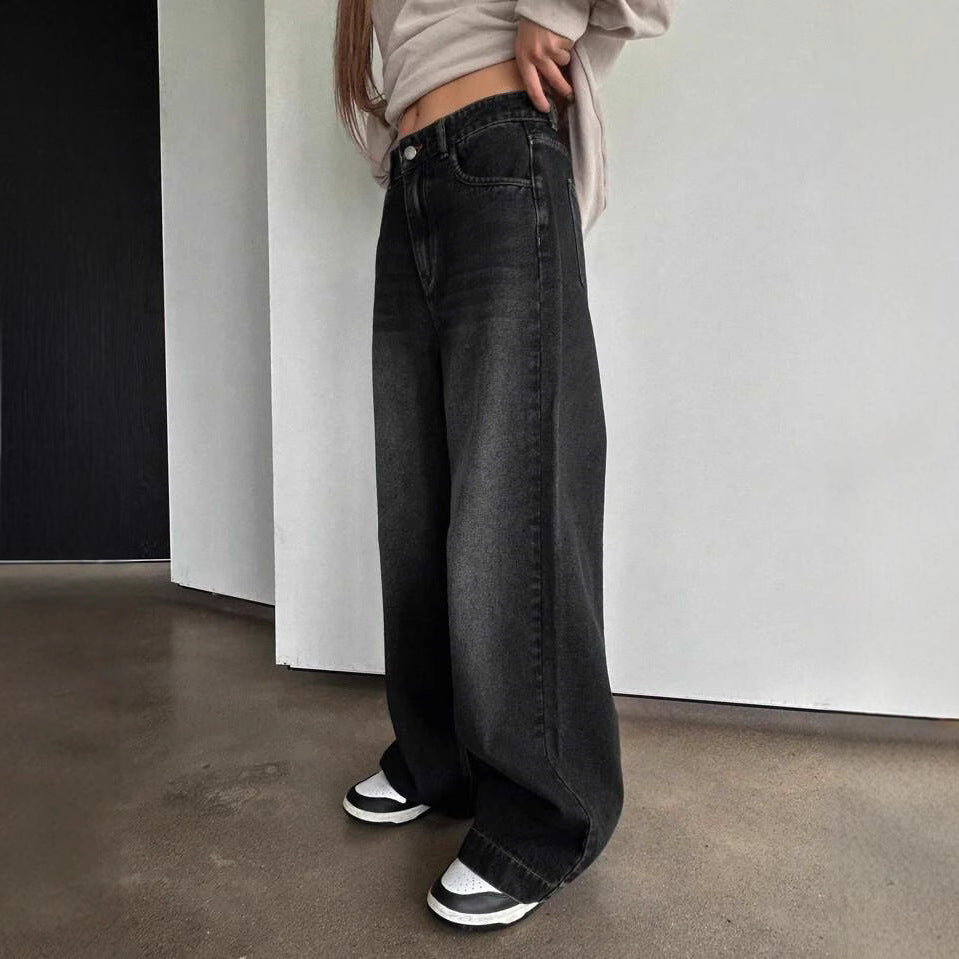 Damen Weite Jeanshose im modernem Schnitt mit elegantem Design R&B