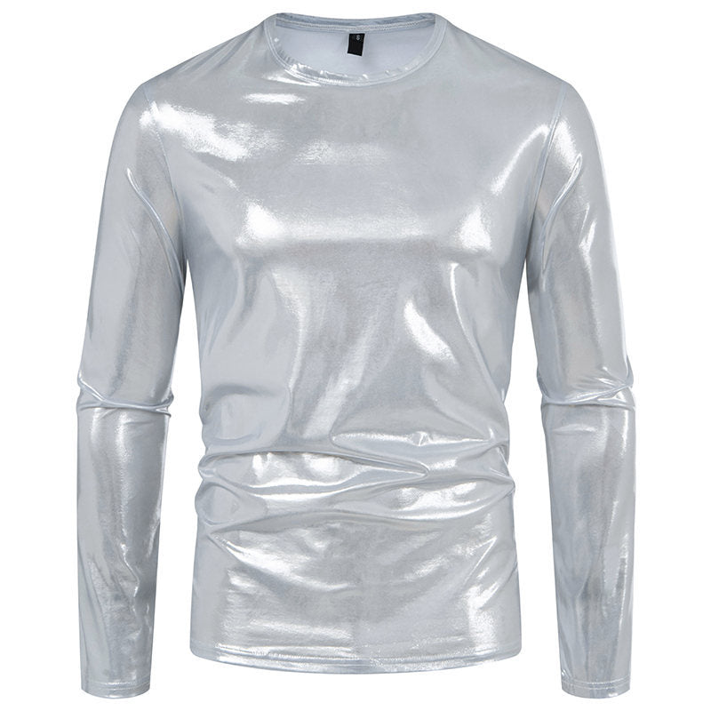 Damen Glänzendes Langarmshirt aus hochwertigem Material