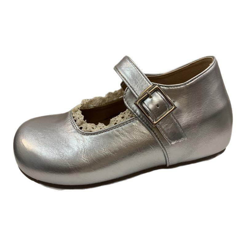 Damen Mary Jane Schuhe mit dekorativer Schnalle und eleganter Spitze R&B