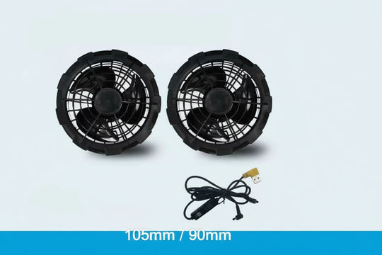Unisex tragbares USB-Fan-Doppelpack für Kühlwesten mit drei Geschwindigkeitsstufen R&B