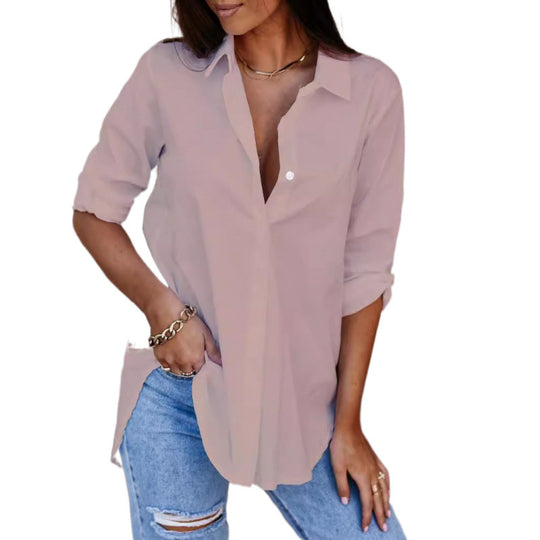 Damen Relaxed Fit Button-Up Shirt R&B