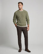 Herren Grobstrick Pullover mit Rundhalsausschnitt und lässigem Schnitt R&B