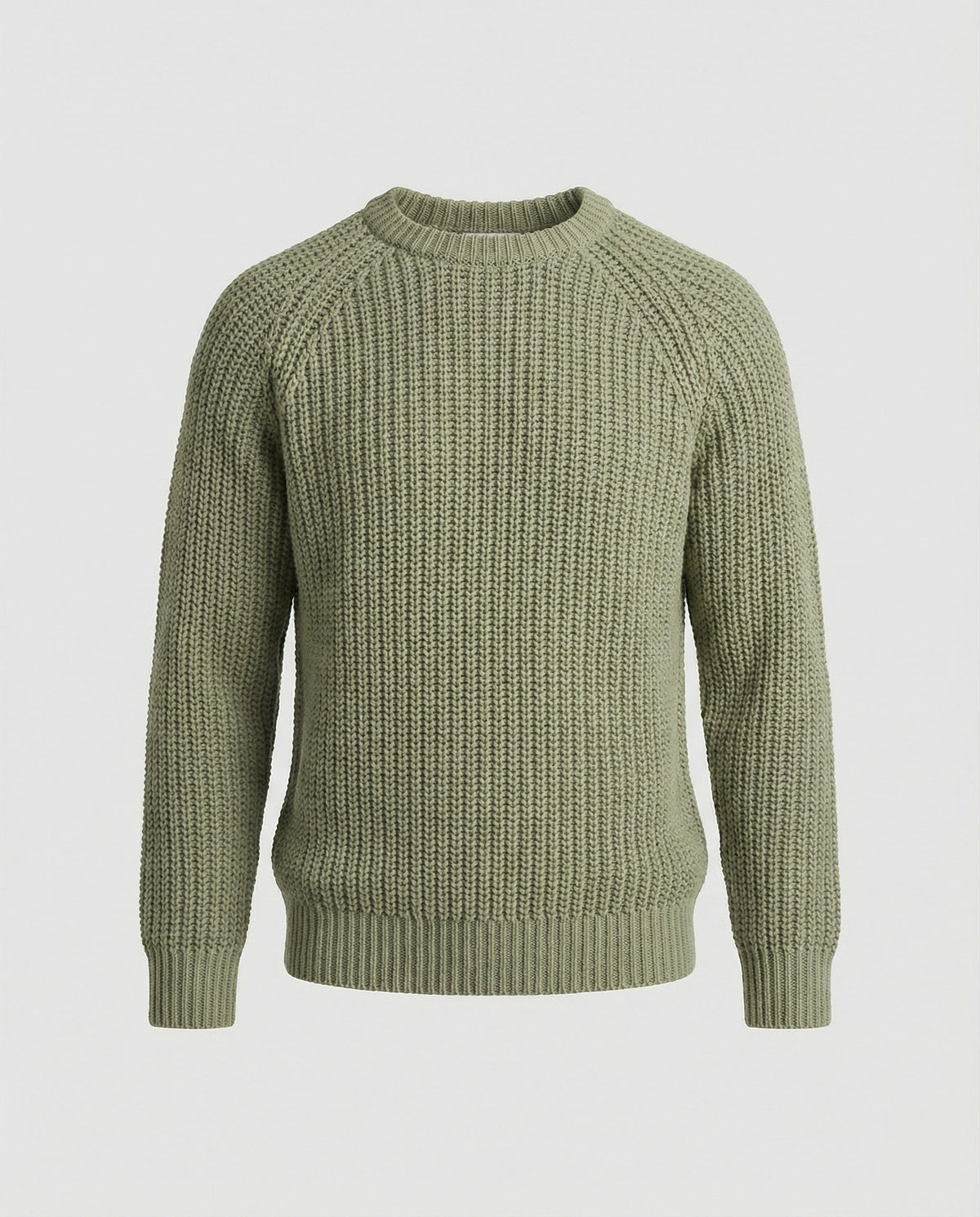 Herren Grobstrick Pullover mit Rundhalsausschnitt und lässigem Schnitt R&B