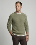 Herren Grobstrick Pullover mit Rundhalsausschnitt und lässigem Schnitt R&B