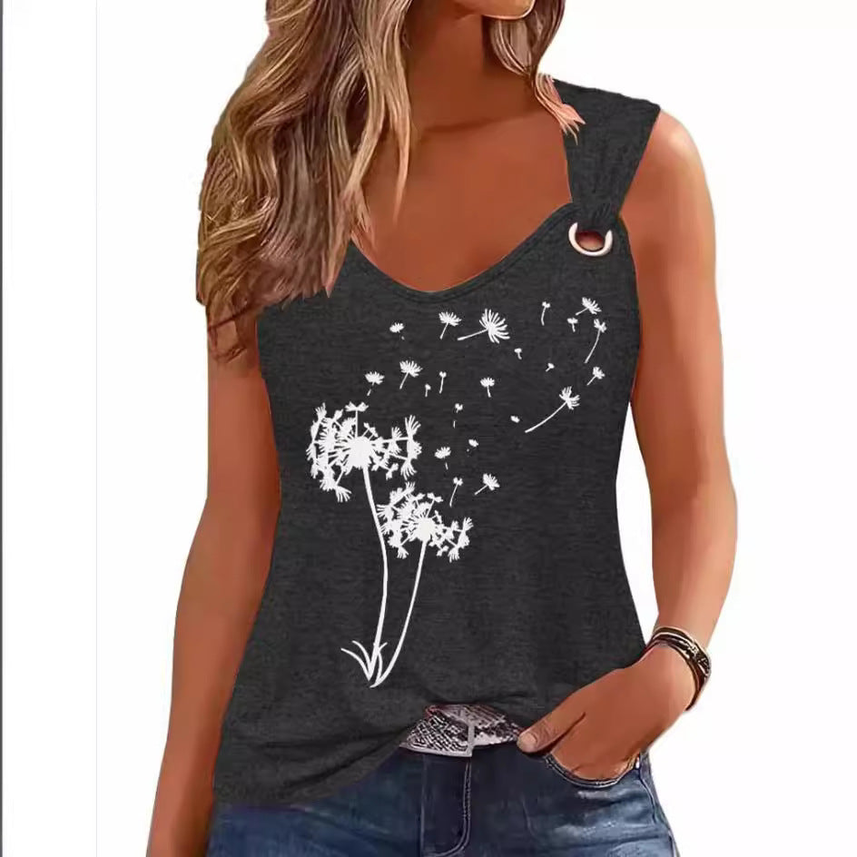 Damen Tanktop mit einzigartigem Grafikdruck und lässigem Schnitt R&B