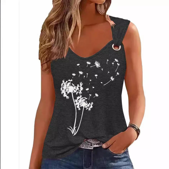 Damen Tanktop mit einzigartigem Grafikdruck und lässigem Schnitt R&B